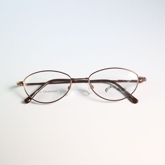 Bend-a-Bout Flex Titanium hinges eyeglasses golden frame 51-17 135 Champagne N14 - Picture 11 of 11
